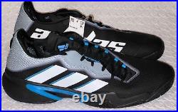 ADIDAS Barricade Black Blue Grey White Tennis Shoes Sneakers NEW Mens Sz 13.5