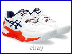 ASICS GEL-RESOLUTION 9 1041A330 102 White Blue Expanse Tennis Shoes