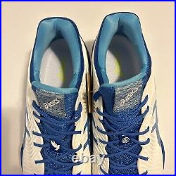 ASICS Men's Court FF 2 Novak White/Tuna Blue Tennis Shoes Size 12