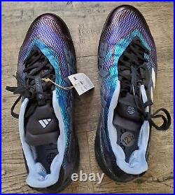 Adidas Barricade Men Tennis Shoes Black/Blue/Purple HQ8415 Size 12.5