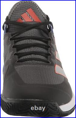 Adidas Mens Adizero 4 Clay Tennis Shoes Size 10.5 Color Gray/Metallic/Solar Red