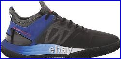 Adidas Mens Adizero Ubersonic 4 Clay Tennis Shoes, Grey/Silver Metallic/Solar, 11