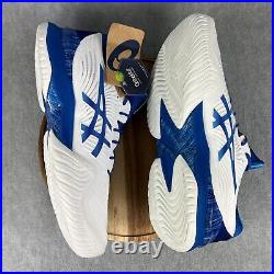 Asics Court FF Novak Mens 13 White Blue Tennis Shoes Athletic Sneakers Gym