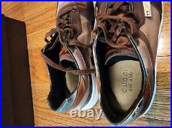 Gucci Men's Satin Colorblock Low Top Luxury Sneaker Tennis Shoes Sz 8 1/2 Rare