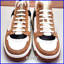 Hugo Boss Men's Baltimore High-Top Designer Tennis Shoes 11M Brown/White/Black