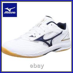 MIZUNO Table Tennis Shoes WAVE DRIVE 9 White/Navy/Gold 81GA2205 14 US8.5 26.5cm