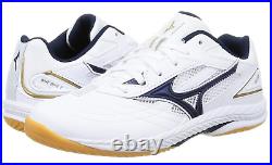MIZUNO Table Tennis Shoes WAVE DRIVE 9 White/Navy/Gold 81GA2205 14 US9 27cm 2E