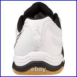 MIZUNO WAVE MEDAL 7 81GA2315 02 White Black Gold 2E Table Tennis Shoes