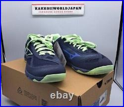 Mizuno Table Tennis Shoes WAVE MEDAL 7 Navy/Lime/Purple 81GA2315 03 UNISEX NEW