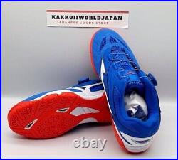 Mizuno Table Tennis Shoes WAVE MEDAL SP4 BLUE /WHITE /RED 81GA2112 22 UNISEX BOA