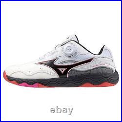 Mizuno Table Tennis Shoes WAVE MEDAL SP5 White/Black/Red 81GA2412 01 UNISEX NEW