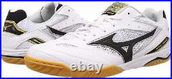 Mizuno Table Tennis Shoes Wave Drive 8 81GA1705 Sports Shoes White Black Gold