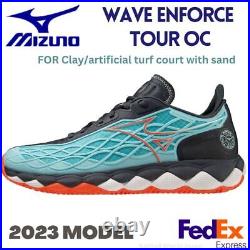 Mizuno Tennis Shoes WAVE ENFORCE TOUR OC Turquoise x Coral 61GB2302 20 UNISEX