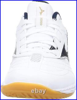 Mizuno Unisex Table Tennis Shoes WAVE DRIVE 9 White/Navy/Gold 81GA220514 2023