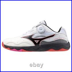 Mizuno Unisex Table Tennis Shoes WAVE MEDAL SP5 81GA2412 01 White/Black/Red