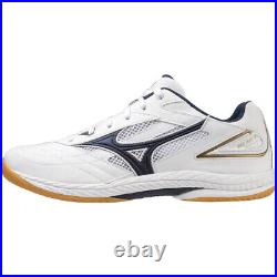 Mizuno WAVE Drive 9 81GA220514 Table Tennis Shoes 2E Men White/Navy/Gold