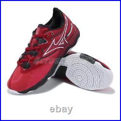 Mizuno Wave Medal Neo Red Black White Men Table Tennis Sports Shoes 81GA2325-11
