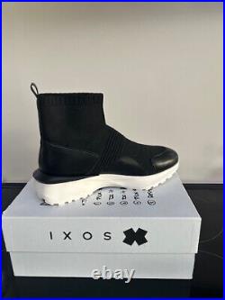 NEW IXOS Italian Men's Fashion Sneakers Tennis Shoes in Black sz 43 (US 10)