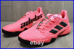 New Adidas Barricade Tennis Shoes Mens 9.5 12 GW5031 Turbo Black Red Shoes