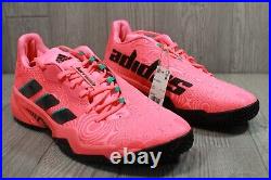 New Adidas Barricade Tennis Shoes Mens 9.5 12 GW5031 Turbo Black Red Shoes