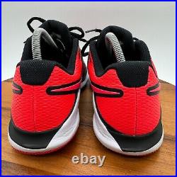 Nike 2017 Zoom Vapor X HC Shoes Mens 10 Red Black Tennis Athletic Sneakers