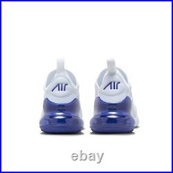 Nike Air Max 270 Mens US 9-13 White Blue Athletic Running Shoes Sneakers NEW