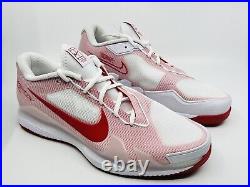 Nike Air Zoom Vapor Pro HC Tennis Shoes CZ0220-177 White Red Men's Size 11.5