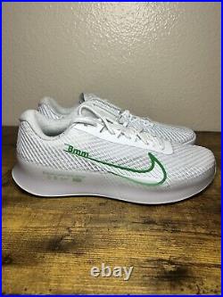 Nike Court Air Zoom Vapor 11 White Kelly Green Tennis Shoes DR6966-102 Sz 10