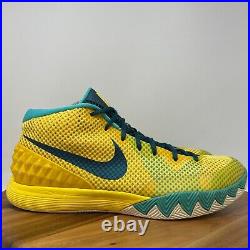 Nike Kyrie 1 Letterman Yellow Teal 705277-737 Men's 13 Basketball Shoes Sneakers