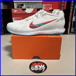 Nike Zoom Vapor Pro HC Tennis Shoes White Teal Red CZ0220-136 Men's 9.5