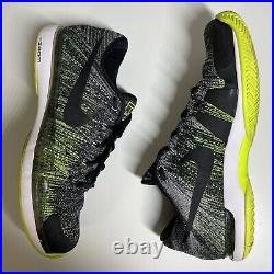 Nike Zoom Vapor Tour Flyknit Federer Black Green Tennis Shoes Mens 11 885725-002