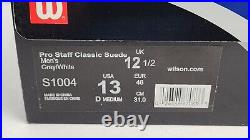 Wilson Pro Staff Classic Suede Men's Tennis Shoes Size 13 Gray NIB RARE