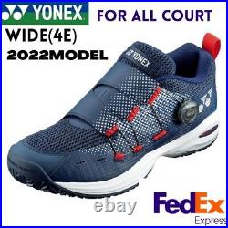 YONEX Men's Tennis Shoes Comfort Wide Dial 4 AC SHTCWD4A 019 Navy Blue All Court